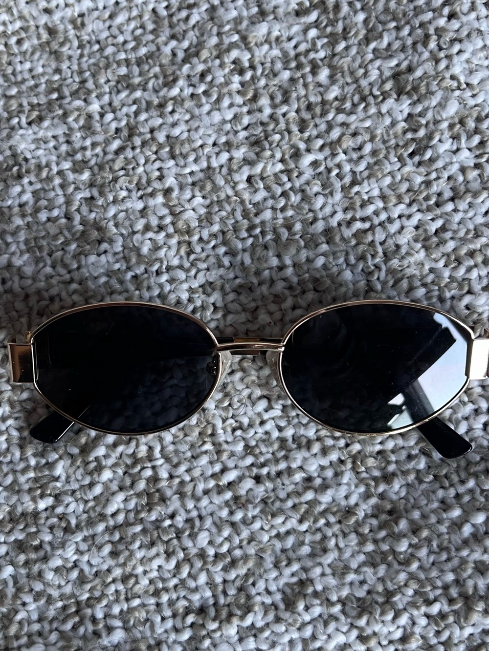 SOJOS 90s Retro Small Oval Gold Frame Sunglasses